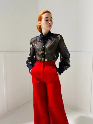 Anthony Floral Silk Organza Shirt