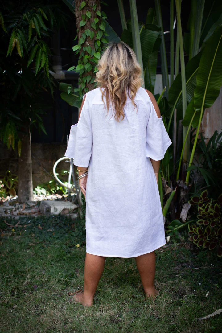 Boho Breeze Linen Dress - Image 3