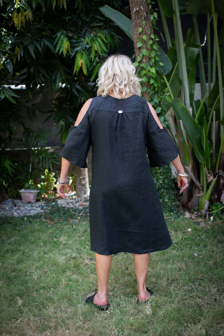 Boho Breeze Linen Dress - Image 11