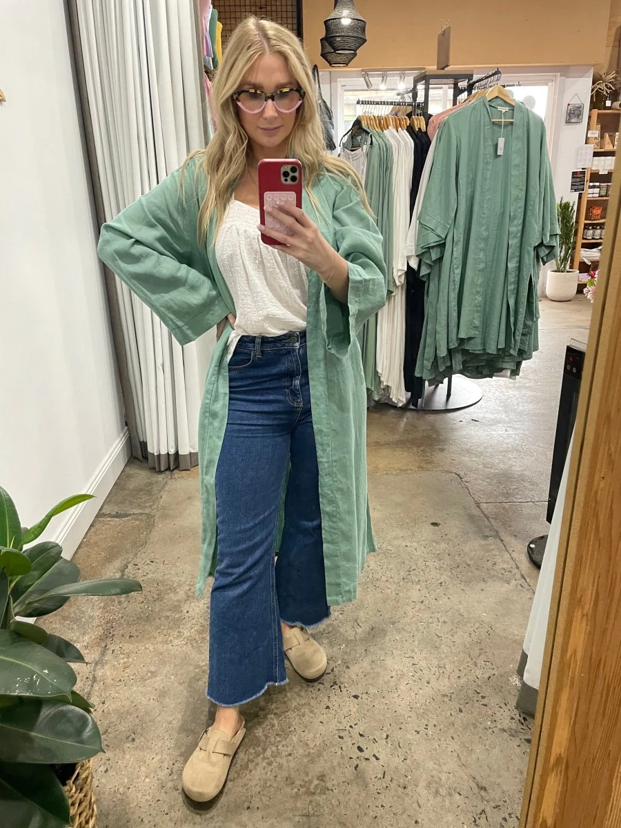 Linen Bathrobe (Long) - Image 9