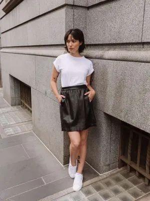 Phillipa Skirt in Leather