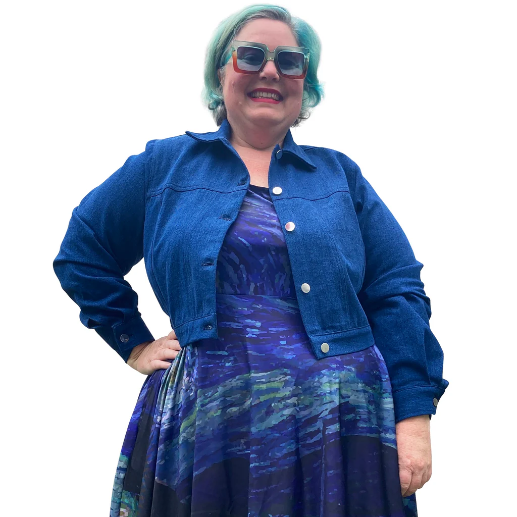 Cropped Denim Jacket - Image 5