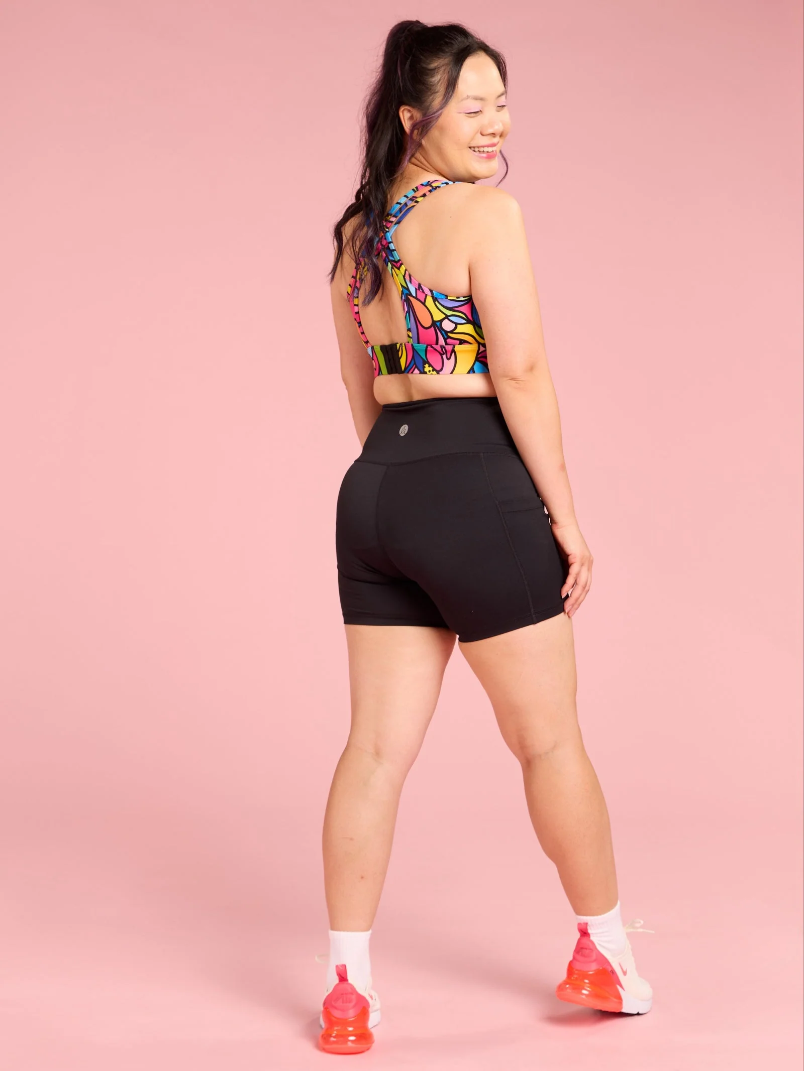 Everyday Black Shortie Bike Shorts - Image 4