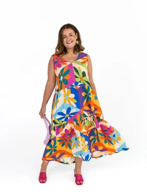 Harper Maternity Dress - Geometric Print