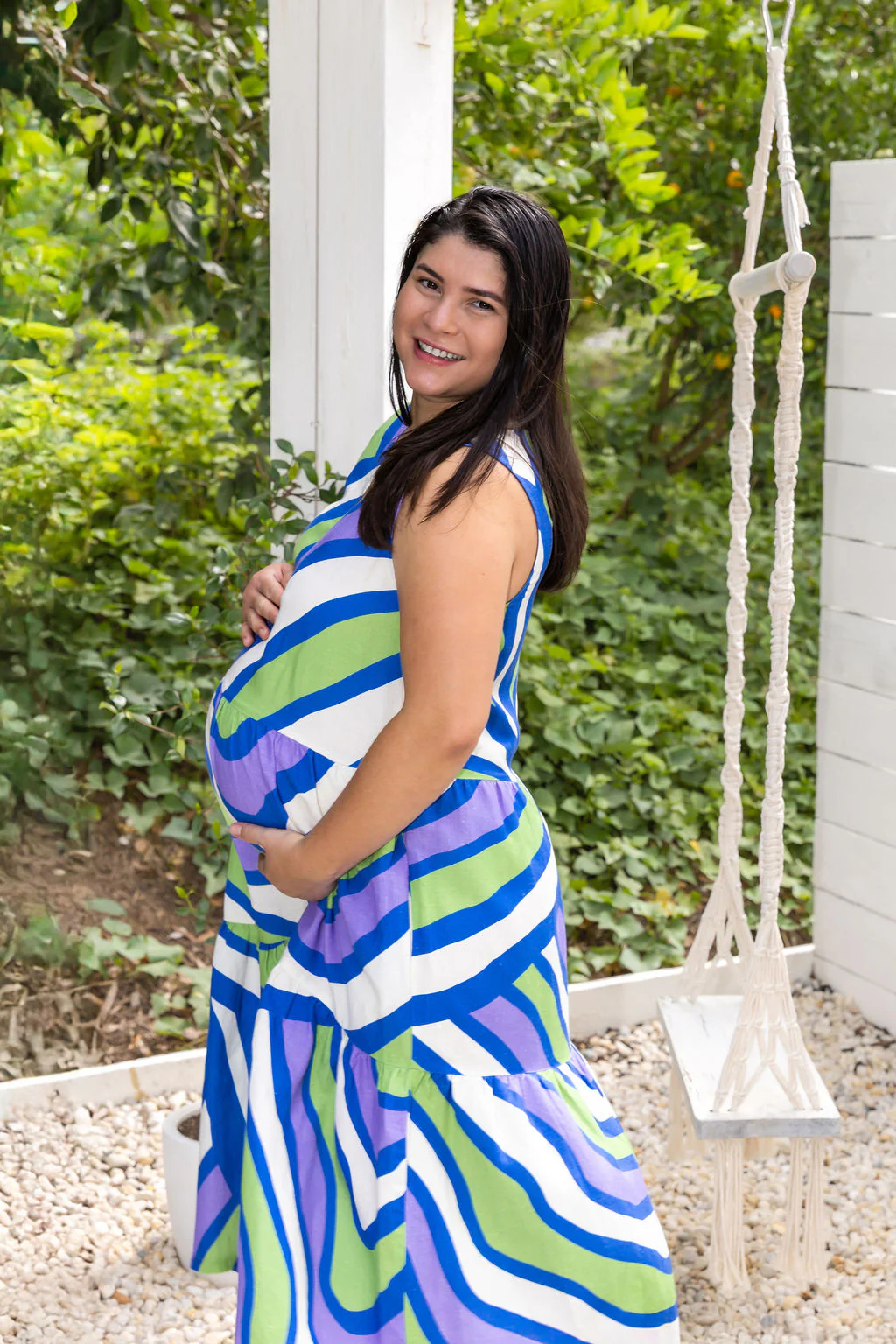 Harper Maternity Dress - Purple - Image 9