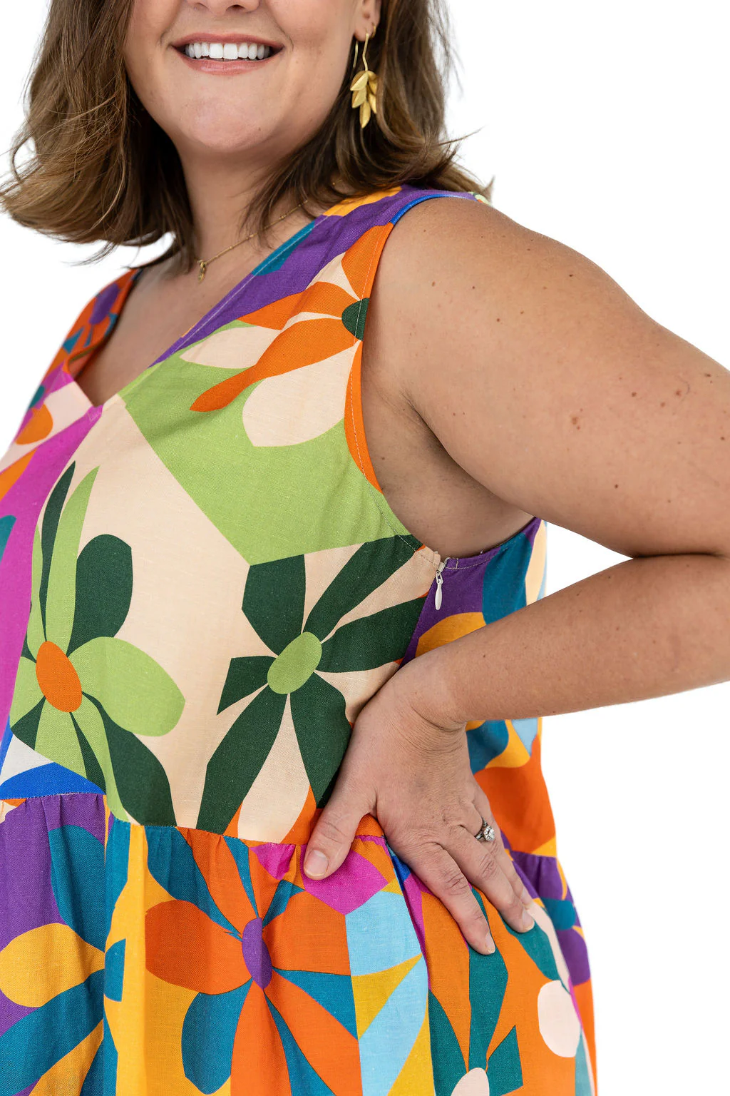 Harper Maternity Dress - Geometric Print - Image 4