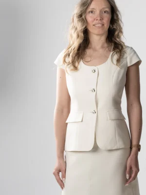 Creme de la Creme Buttoned Top