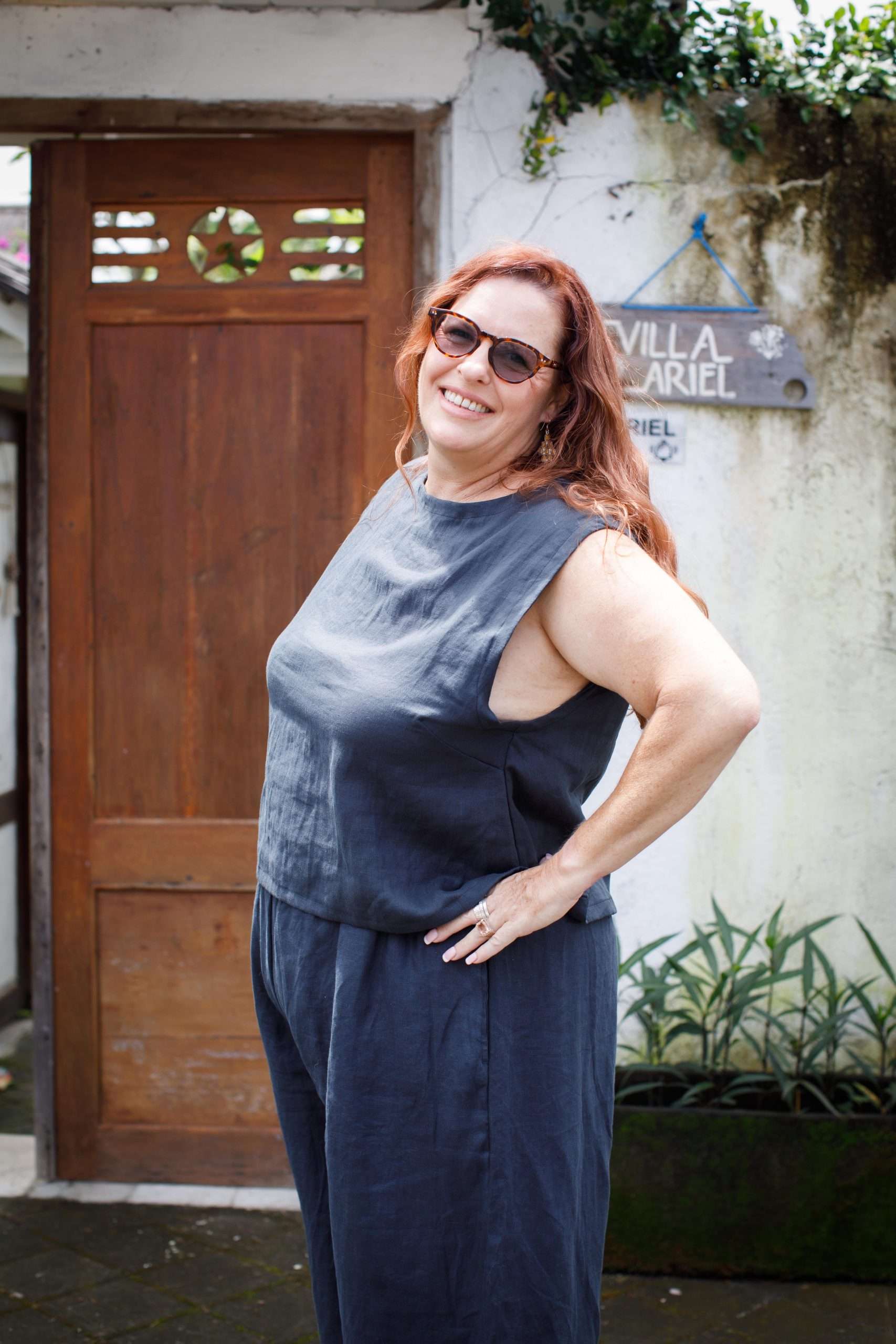 Sleeveless Linen Top