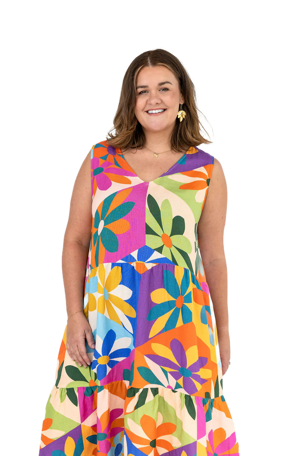 Harper Maternity Dress - Geometric Print