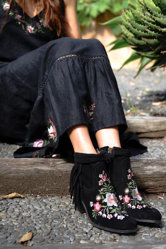Midnight Rose Midi Skirt