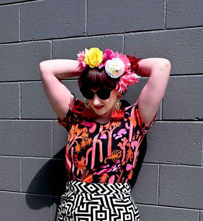 Scarlet Palm Spring Top