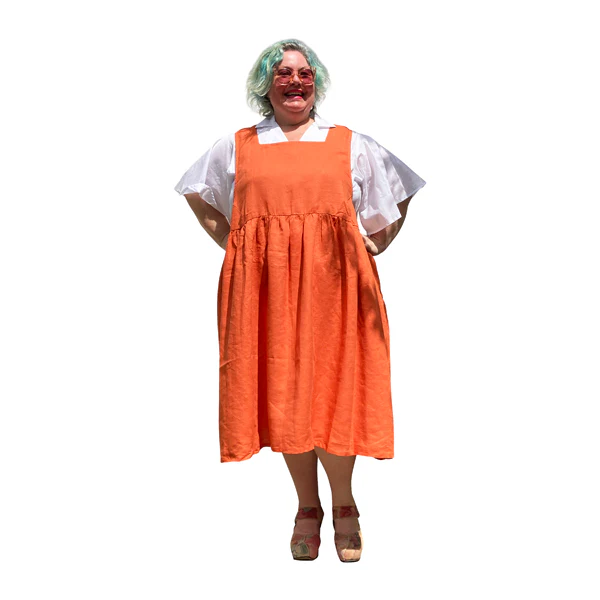 Kelly Linen Pinnie Dress