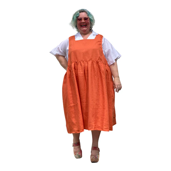 Kelly Linen Pinnie Dress