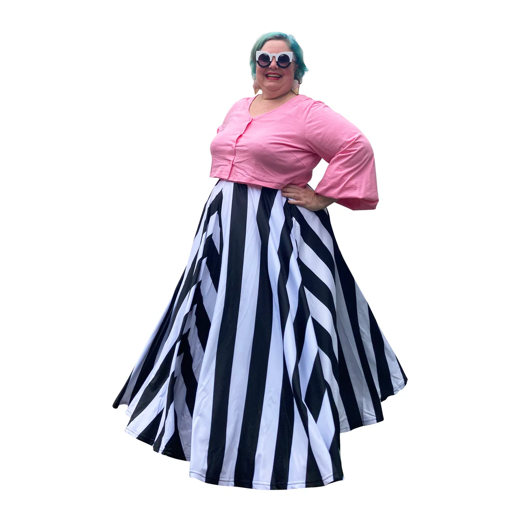 Custom Print Floor Length Maxi Skirt