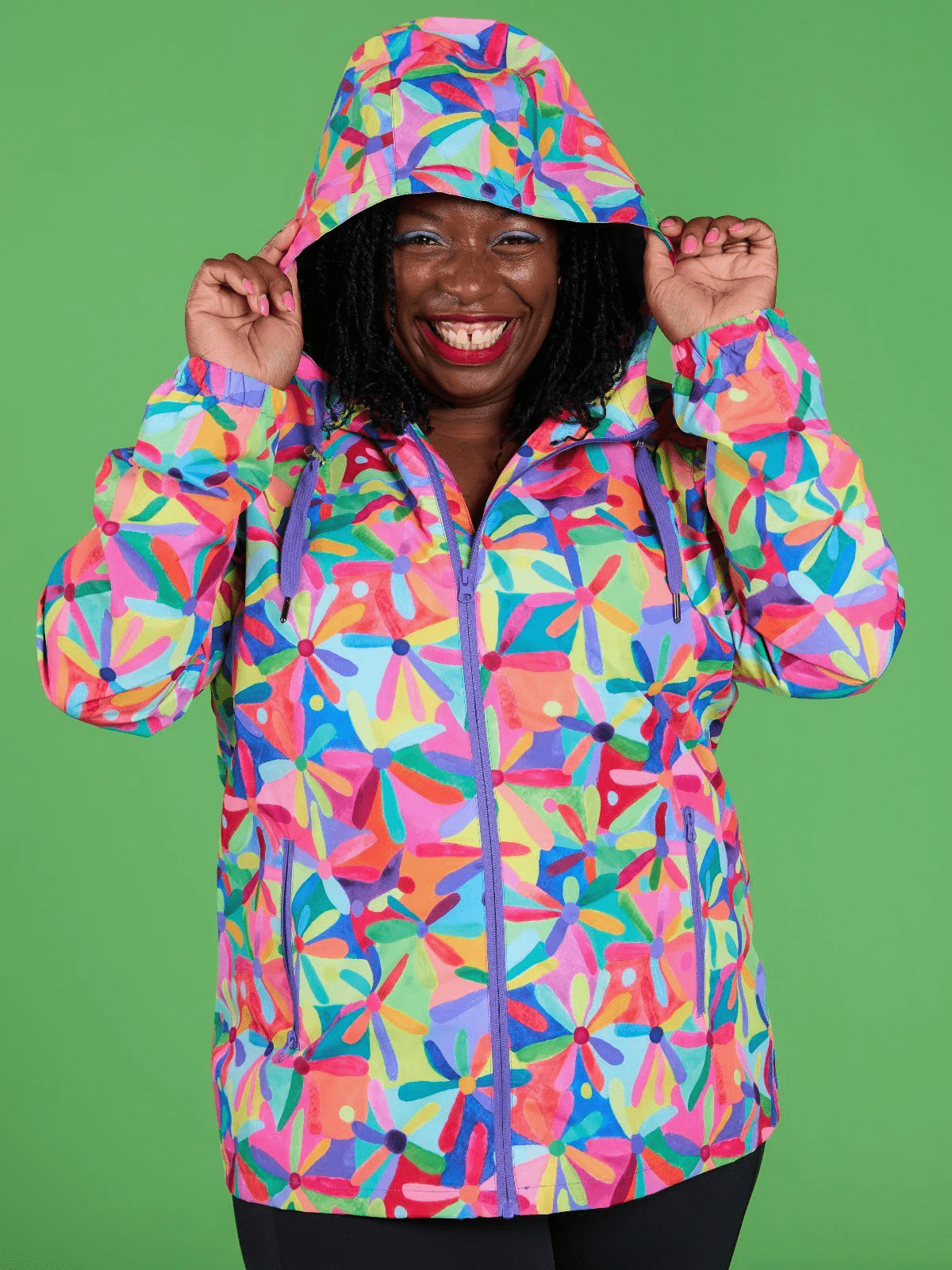 Rainbow Daisies Raincoat