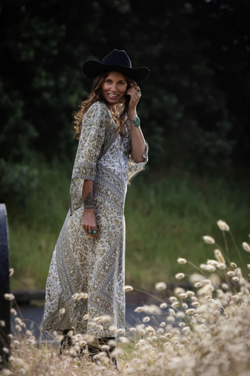 Golden Sage Kaftan