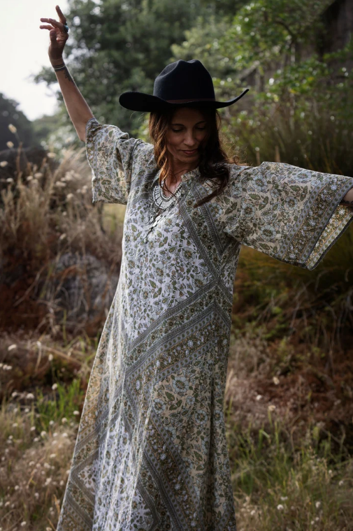 Golden Sage Kaftan